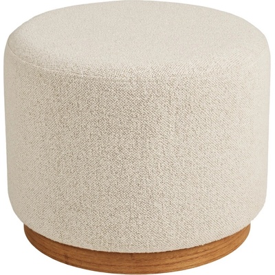 Nordic Living Bílý bouclé taburet Dally 50 cm