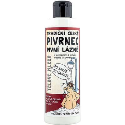 Bohemia Gifts Pivrnec s extraktmi z pivných kvasníc a chmeľu telové mlieko 250 ml