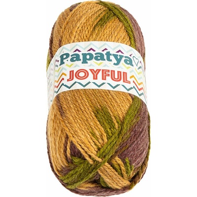 BELLATEX Joyful 100 g - 32 hnědá, fialová, zelená