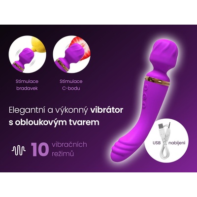 Kvigo s masážní hlavicí 2 V 1 Dual Orgasm Function