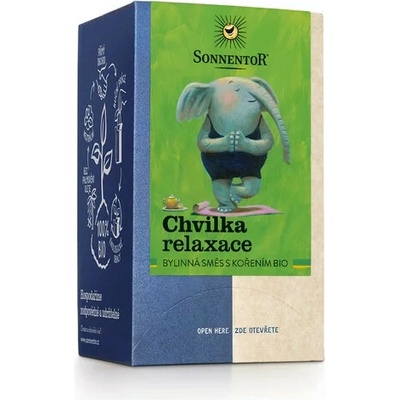 SONNENTOR Bio Chvíľka relaxácie Bylinná zmes s korením 18 x 1 g