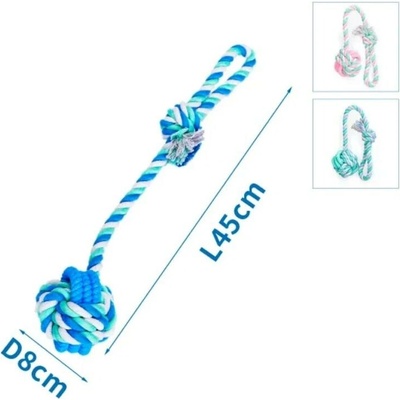 Nobleza bavlněné lano s gumovým uzlem míč 45 cm
