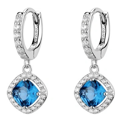 BROSWAY stříbrné náušnice Fancy Freedom blue BWFFB128