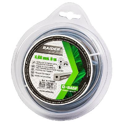 Корда за моторна коса Raider - 110285, квадратна, усилена, 4.00 mm x 6 m (110285)