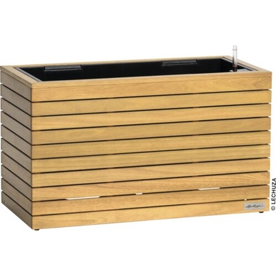 Lechuza Samozavlažovací truhlík přírodní PALO Wood 80 široký nízký 78,5 x 37 x 46 cm