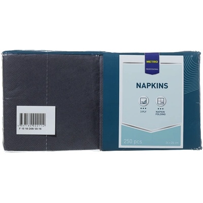 Metro Professional Салфетки черни 24x24см 250бр