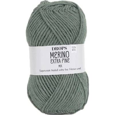 Příze DROPS Merino Extra Fine uni color 47 - zelená šalvěj