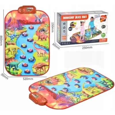 Man Yuk Toys Музикален детски килим за игра с динозаври - 86 см (dw802-4)