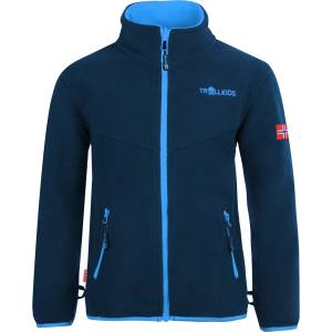 TROLLKIDS Детско поларено яке Trollkids Kids Oppdal Jacket XT Fleece jacket - Navy / Medium Blue - размер 104 (EU) (703-2397-0313)