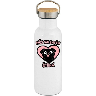 123TRIKO termoska Můj Valentýn štěká 500 ml pes