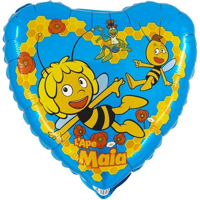 Balón fóliový 45 cm včielka Mája a priatelia modrý