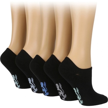 Pringle Дамски чорапи Pringle Pringle 5 Pack Trainer Sock Ladies - Black