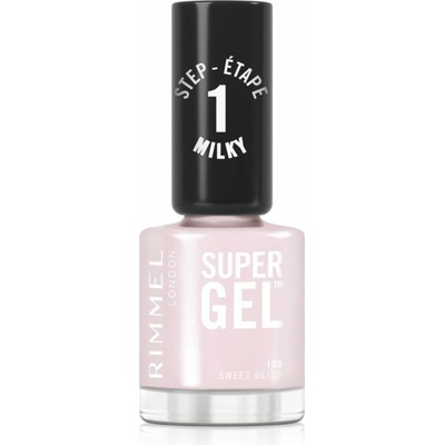 Rimmel Super Gel gélový lak na nechty bez použitia Uv Led lampy odtieň sweet bliss 108 12 ml