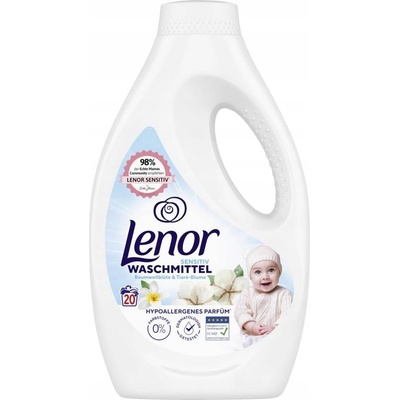 Lenor Sensitiv Baumwollblüte & Tiaré-Blume gel na praní 20 PD 1 l