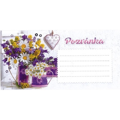 Pozvánka na párty H /2403-0010/ Spring Flowers - sada 10 ks