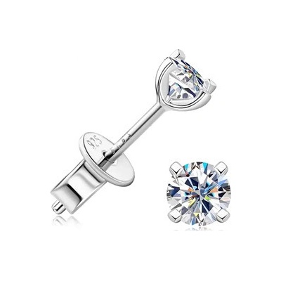 Nubis stříbrné náušnice s moissanity MN126