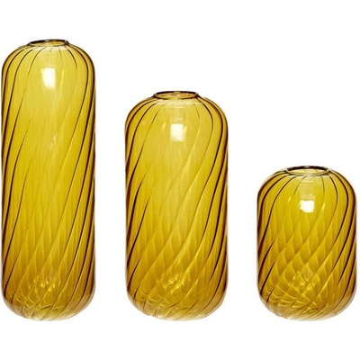 Hübsch Вази Hübsch стъкло оранжеви 3 бр (661203)