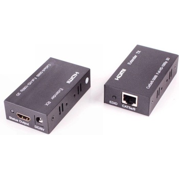 Wireman HDMI усилвател на сигнал до 30 метра, Cat 5E/6, Full HD 1080p 3D, HDMI Extender over LAN 60m