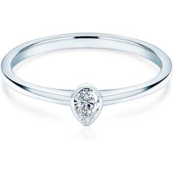 Image 1 of SAVICKI Годежен пръстен Pure: бяло злато, диамант с шлифовка