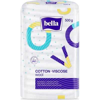 bella Bavlneno-viskózová vata Bella na hygienu a kozmetiku 500 g