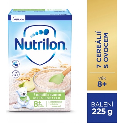 Nutrilon mliečna obilno 7 cereálií s ovocím 225 g