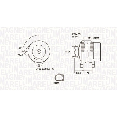 Alternátor MAGNETI MARELLI 063732051010