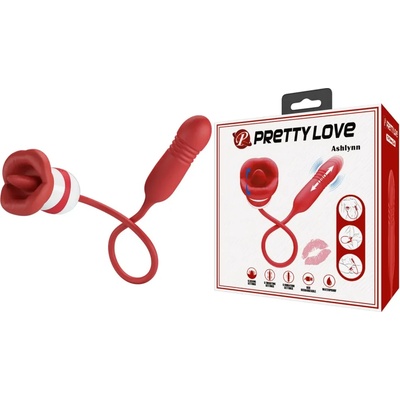 Стимулатор с двойна функция, език и тласъци - Pretty Love Ashlynn (DEBRA01740)