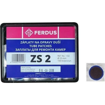 Ferdus ZS-2 Priemer 25mm BOX 100KS záplaty