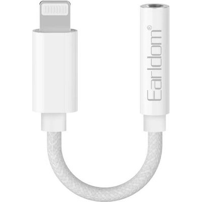 Earldom Преходник Earldom ET-OT68 Lightning към 3.5mm F, 0.12m, Бял - 40368