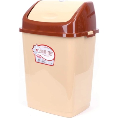 Dünya Plastik 10 л бежово - кафяво кошче за боклук Dunya модел Fantasy (09702)