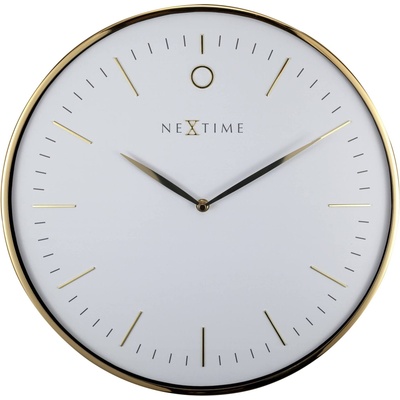 NeXtime Стенен часовник Glamour бял и златен (3235WI)