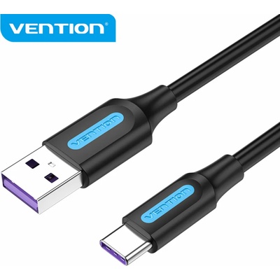 Vention кабел USB 3.1 Type-C - USB 2.0 AM, 1.5 метра, 5A, черен цвят