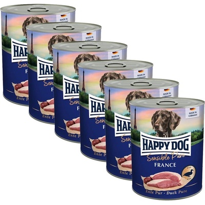 Happy Dog Sensible Pure France 6 x 800 г / патица