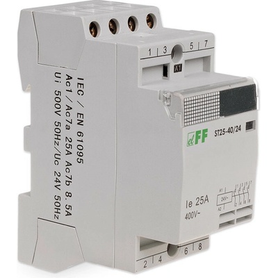 ST25-40/24 - Elektromagnetický stýkač, 24V, 25A, 4x NO, AC1: 9kW / AC3: 2,2kW