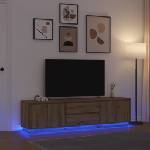 vidaXL ТВ шкаф с LED светлини, artisan дъб, 193, 5x41x50 см (3328443)