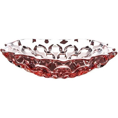 Bohemia Treasury Křištálová miska Samba pink 350 mm