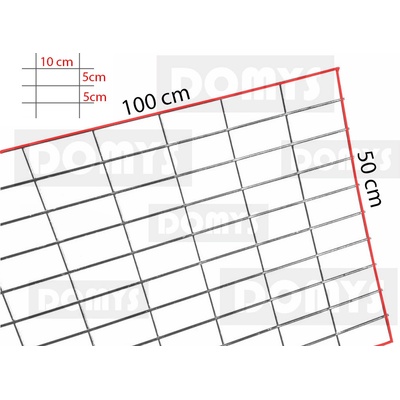 DOMYS Gabionová síť 100x50 cm (oko 10x5)