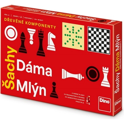 Dino ŠACHY, DÁMA, MLÝN Rodinná hra