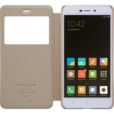 Nillkin Sparkle S-View Pouzdro Xiaomi Redmi 4A zlaté