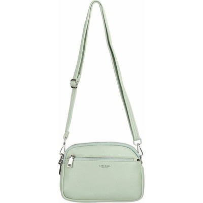 Dámska crossbody koženková kabelka Svetlo zelená
