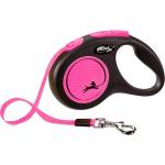 flexi Original каишка New Neon Pink M - 5 м до 25 кг - лента