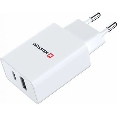 Swissten síťový adaptér power delivery 30w 1x usb-c + 1x usb bílý – Zboží Živě