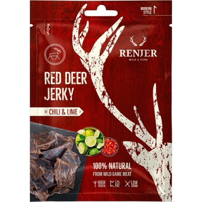 Renjer Sušené jelenie mäso Red Deer Jerky chilli a limetka 25 g