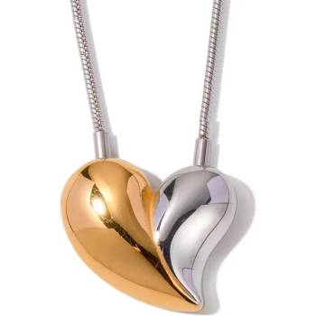 HARAHU Колиет VO-33512 Heart - Сребристо / Златисто KP33512 (VO-33512)