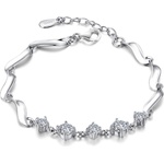 Silenti Jewelry Сребърна гривна "Хубост" - Лилав
