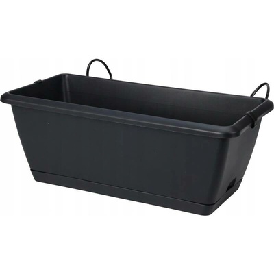 ProGarden Květináč plast černý 37,9 x 19 x 14 cm