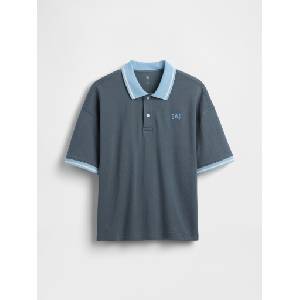 GAP Детска oversize поло тениска с лого GAP GAP | Sin | Момчешки | XS