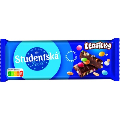 Orion Studentská pečeť Mléčná čokoláda a Lentilky s arašídy a želé 90 g