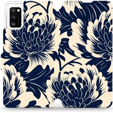 Mobiwear - Samsung Galaxy A41 - VA40S Modré a béžové květy