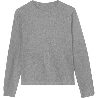 TRUE BLANKS Tričko Essentials Womens Regular LSL Tee dlouhý rukáv dámské COT 73835407701 Melír šedá